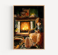 Fireplace cosiness - giclée print
