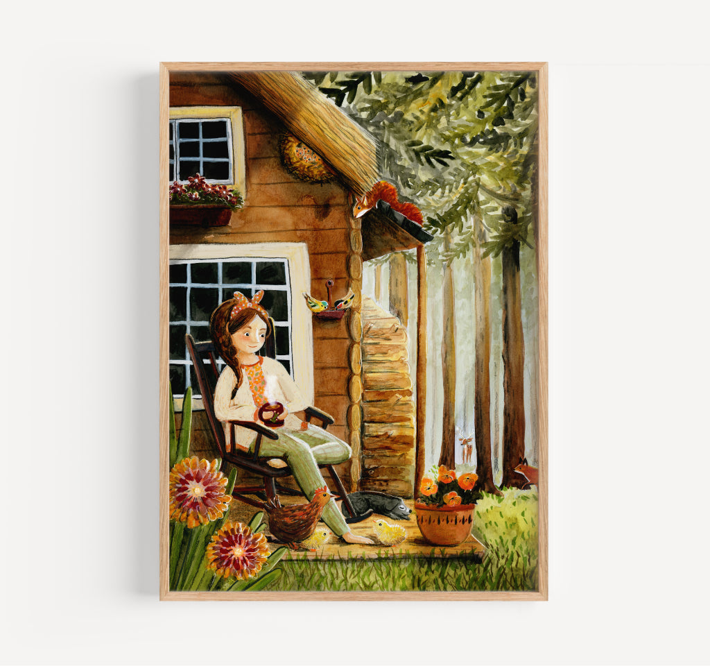 Home in the woods - giclée print