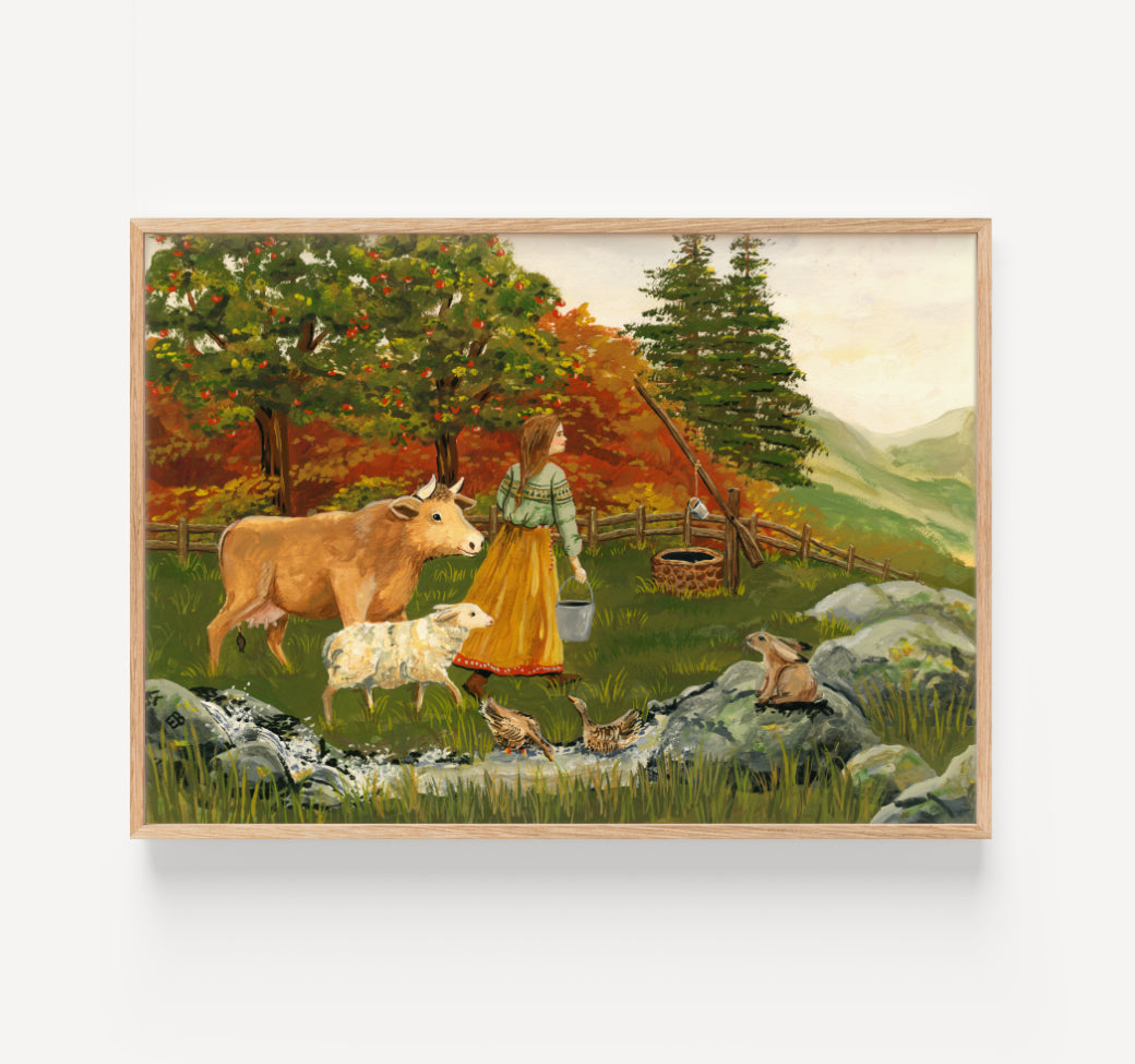 In the mountains - giclée print