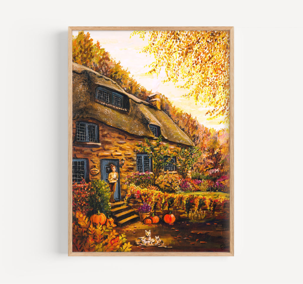 Pumpkin cottage - giclée print