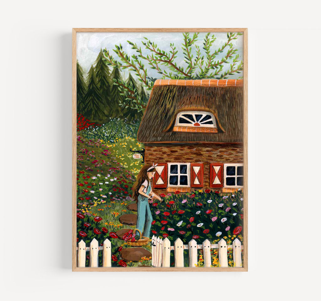 Rose cottage - giclée print